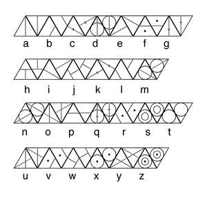 sample of TriHexal font